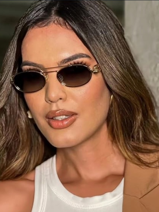 Accessories - NEW MM Oval Metal Sunglasses for Women Gold /Gold